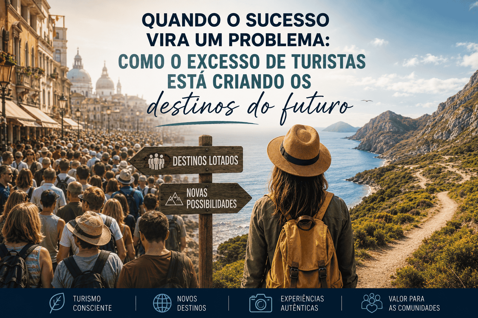 Quando o sucesso vira um problema: como o excesso de turistas está criando os destinos do futuro.